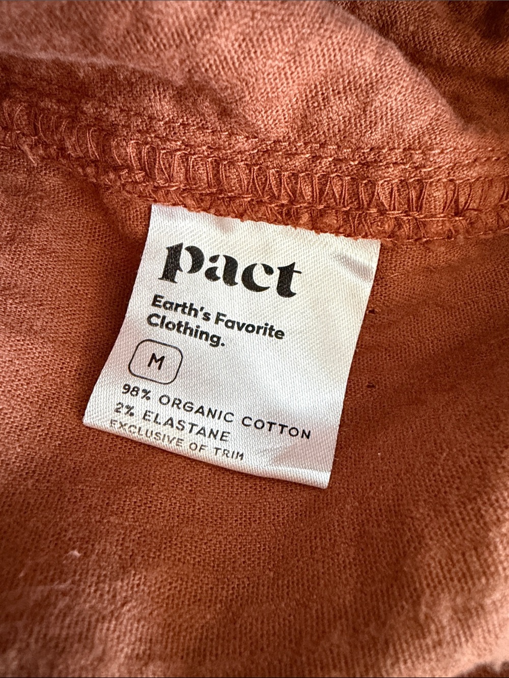 PACT Women’s Classic Corduroy Peg Pants Organic Cotton Rust Orange Medium - Picture 5 of 5